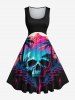 Skull Cave Coconut Tree Mountain Print Hawaii Dog And Owner Matching Outfits -  