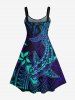 Plus Size Hammerhead Shark Floral Paisley Print Hawaii Tank Dress -  