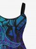 Plus Size Hammerhead Shark Floral Paisley Print Hawaii Tank Dress -  