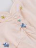 Star Embroidery Sparkling Sequin Mesh Tie Bowknot Ruched Vintage Dress -  