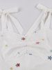 Star Embroidery Sparkling Sequin Mesh Tie Bowknot Ruched Vintage Dress -  
