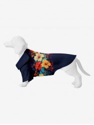 Pet's Tropical Hibiscus Flower Print Hawaii Shirt -  