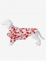 Pet's Floral Plaid Print Hawaii Button Shirt -  