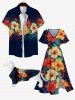 Pet's Tropical Hibiscus Flower Print Hawaii Shirt -  