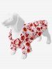 Pet's Floral Plaid Print Hawaii Button Shirt -  