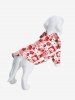 Pet's Floral Plaid Print Hawaii Button Shirt -  