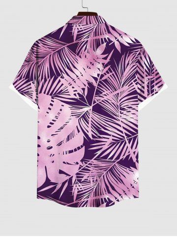 Tropical Leaf Ombre Print Plus Size Matching Hawaii Beach Outfit For Couples