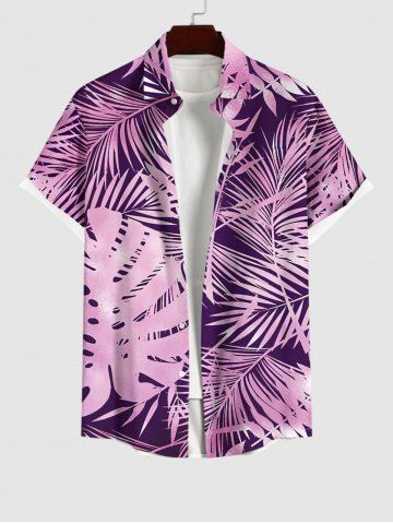 Tropical Leaf Ombre Print Plus Size Matching Hawaii Beach Outfit For Couples