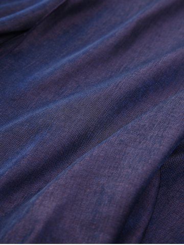 Plus Size Lettuce Panel Imitation Denim Skirt