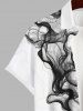Ink Painting Watercolor Print Plus Size Matching Set For Couples -  