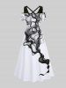 Ink Painting Watercolor Print Plus Size Matching Set For Couples -  