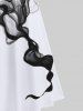 Ink Painting Watercolor Print Plus Size Matching Set For Couples -  