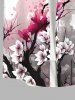 Oriental Ink Plum Bossom Flower Print Dog and Owner Matching Outfits -  
