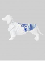 Pet's Tropical Sea Coconut Tree Seagull Cloud Print Shirt -  