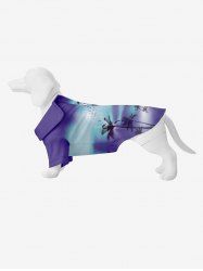 Pet's Tropical Coconut Tree Ombre Colorblock Print Shirt -  
