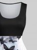 Ombre Ink Painting Butterfly Print Plus Size Matching Set For Couples -  