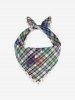 Tie Dye Ombre Watercolor Plaid Print Dog And Owner Matching Outfits -  