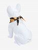 Pet's Hot Dog Print Pointelle Hollow Out Bandana Bibs -  