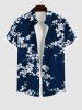 Plum Bossom Flower Branch Print Plus Size Matching Outfit For Couples -  