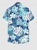 Tropical Leaf Flowers Print Plus Size Matching Hawaii Beach Outfit For Couples -  