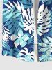 Tropical Leaf Flowers Print Plus Size Matching Hawaii Beach Outfit For Couples -  