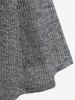 Plus Size Ruffles Ruched Marled Tied Knitted Long Sleeves Cardigan -  