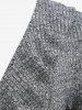 Plus Size Ruffles Ruched Marled Tied Knitted Long Sleeves Cardigan -  