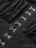 Gothic Flare Sleeve Floral Lace Panel Ruched Bust Hook and Eye Top -  