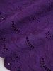 Plus Size Twist Panel Hollow Out Floral Embroidery Flare Sleeve Top -  