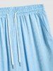 Men's Casual Floral Jacquard Textured Slant Pockets Drawstring Straight Leg Pants -  