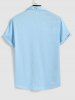 Men's Casual Floral Jacquard Textured Short Sleeves Shirt -  