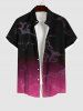 Smoking Dip Dye Print Plus Size Matching Set For Couples -  