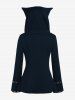 Veste à Capuche Zippée Oreille de Grande Taille en Forme D'Animal - Bleu de Minuit L | US 12