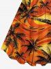 Plus Size Coconut Tree Painting Print Hawaii A Line Tank Dress -  