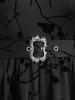 Plus Size Floral Flocking Layered Ruffles Lace Trim Buckle Belted Vintage A Line Gothic Tank Dress -  