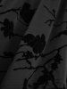 Plus Size Floral Flocking Layered Ruffles Lace Trim Buckle Belted Vintage A Line Gothic Tank Dress -  