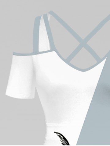 Coconut Tree Colorblock Print Plus Size Matching Hawaii Beach Outfit For Couples