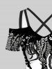 Cold Shoulder Octopus Two Tone Print Plus Size Matching Dress and Shirt For Couples -  