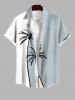 Coconut Tree Colorblock Print Plus Size Matching Hawaii Beach Outfit For Couples -  