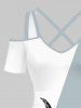 Coconut Tree Colorblock Print Plus Size Matching Hawaii Beach Outfit For Couples -  