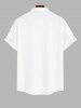 Chemise Décontractée Peinture à L'Huile Colorée Perroquet Imprimée avec Poche de Grande Taille pour Homme - Blanc 4XL
