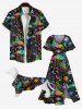 Pet's Colorful Cloud Moon Star Galaxy Print Button Shirt -  