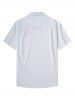 Plus Size Turn-down Collar Solid Pocket Button Shirt For Men -  
