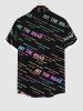 Colorful Ombre Neon Letters Print Dog and Owner Matching Outfits -  