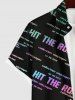 Colorful Ombre Neon Letters Print Dog and Owner Matching Outfits -  