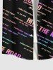 Colorful Ombre Neon Letters Print Dog and Owner Matching Outfits -  