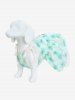 Pet's Flower Leaf Print Floral Embroidery Tied Shirt -  