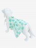 Pet's Flower Leaf Print Floral Embroidery Tied Shirt -  