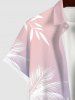 Chemise Ombre à Imprimé Feuille Tropicale à Boutons Grande Taille avec Poche pour Homme - Multi-A L
