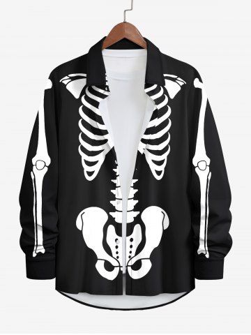 Halloween Costume Skeleton Print Plus Size Matching Outfit For Couples
